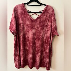 Women's Tie-Dye V-Neck Top by Catherine’s size 1X 18/20